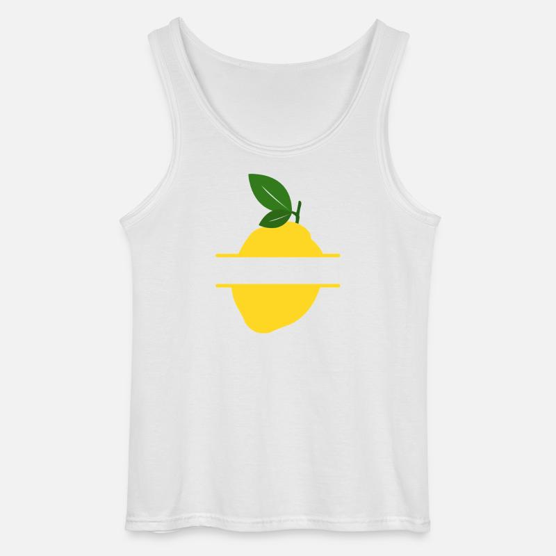 Lemon Split Frame - Gildan Männer Tank Top - Weiß
