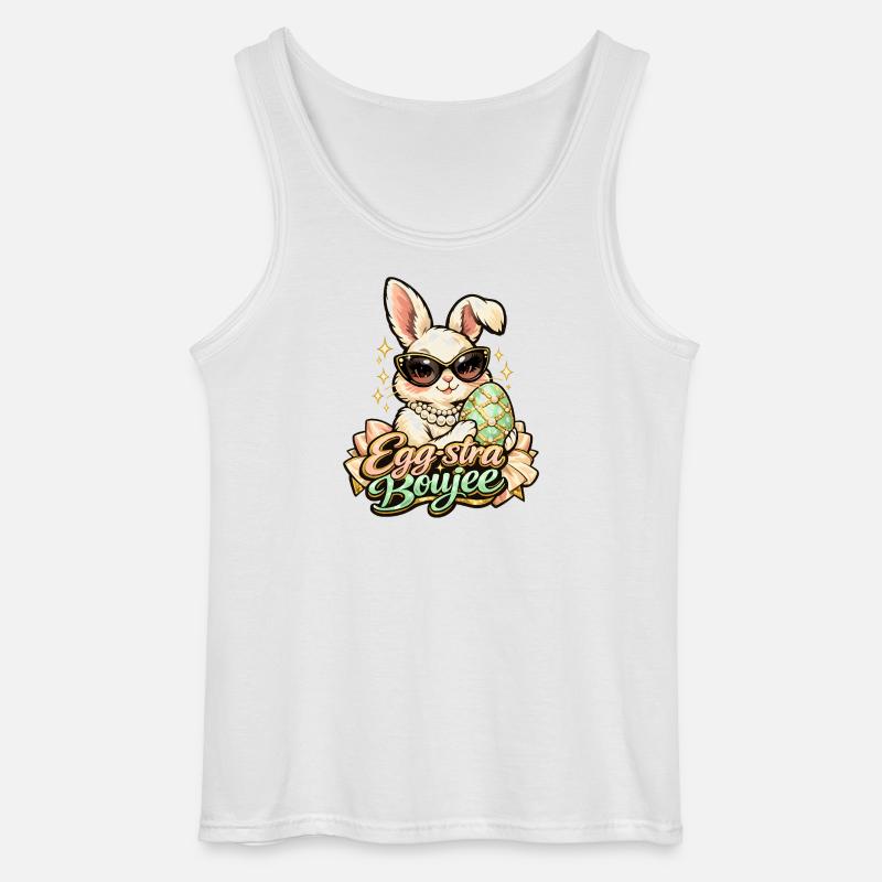 Egg-stra Boujee Easter Bunny Easter - Gildan Men’s Tank Top - white