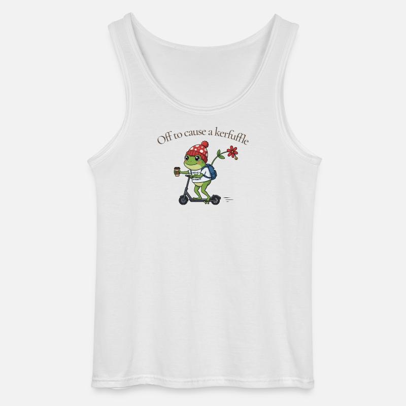 Frosch auf Roller: Kerfuffle - Gildan Männer Tank Top - Weiß