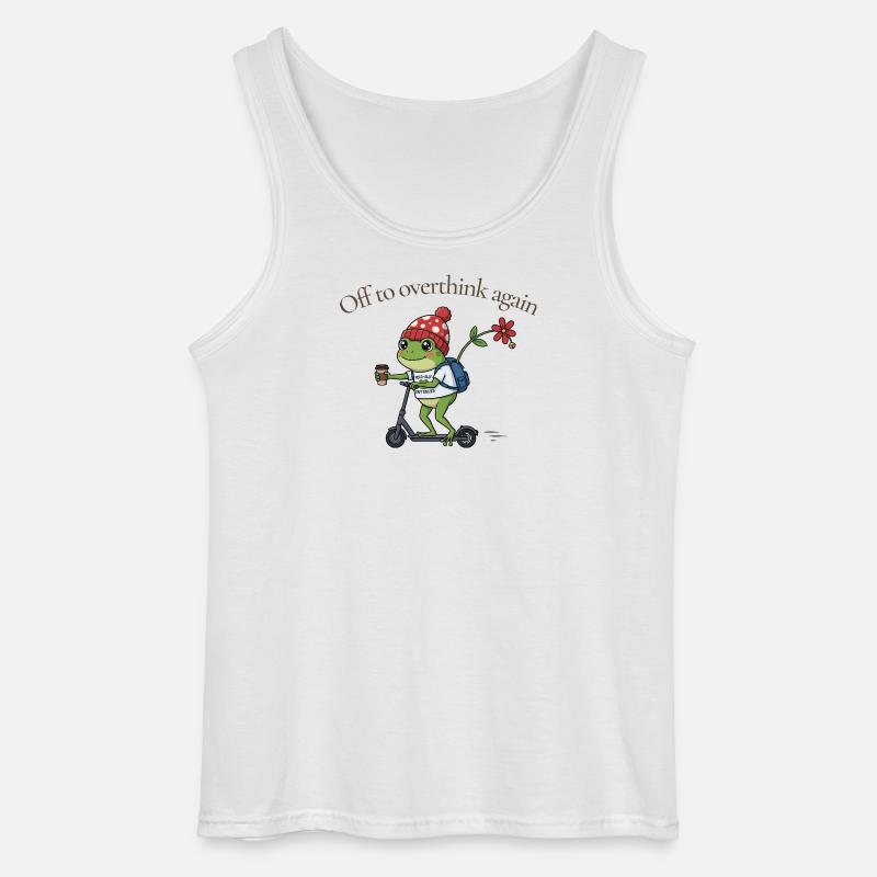 Toad-ally caffeinated frog - Gildan Men’s Tank Top - white