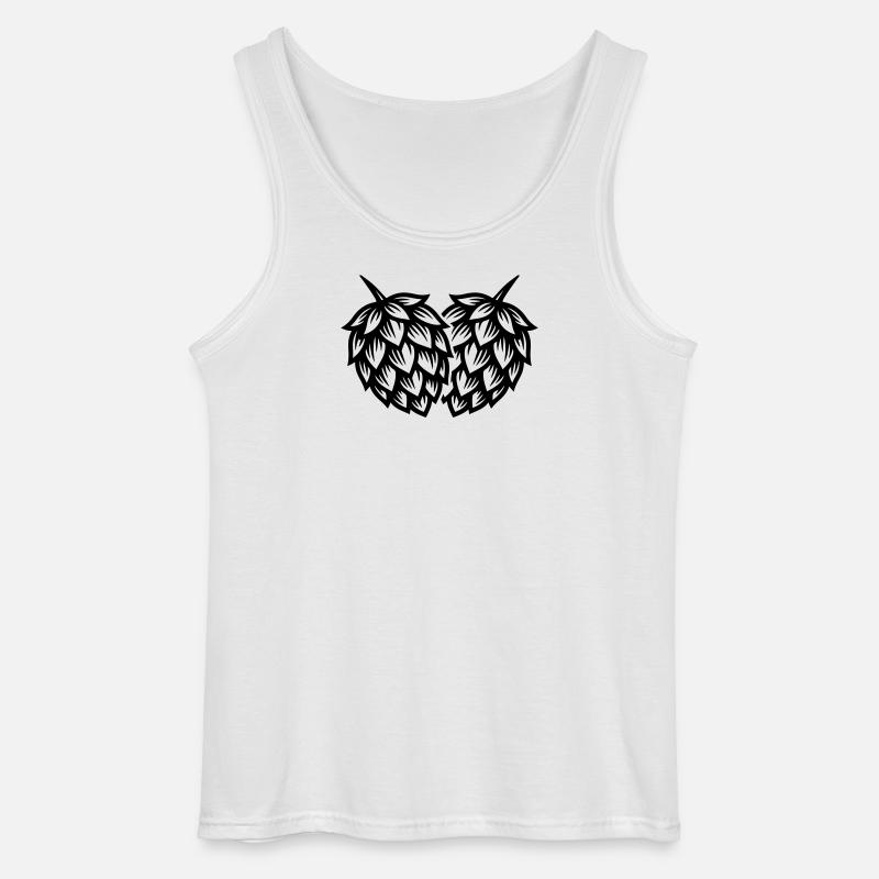 Humlesymboløl - Gildan tanktop til mænd - hvid