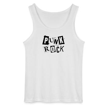 punk-01Punk Rock – Musique rebelle & Alternative - Débardeur Gildan Homme - blanc - Devant - AI Model Male 185 dark (185cm)
