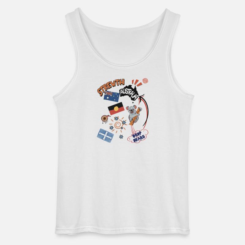 Australische Collage Strewth & Drop bears - Gildan Männer Tank Top - Weiß