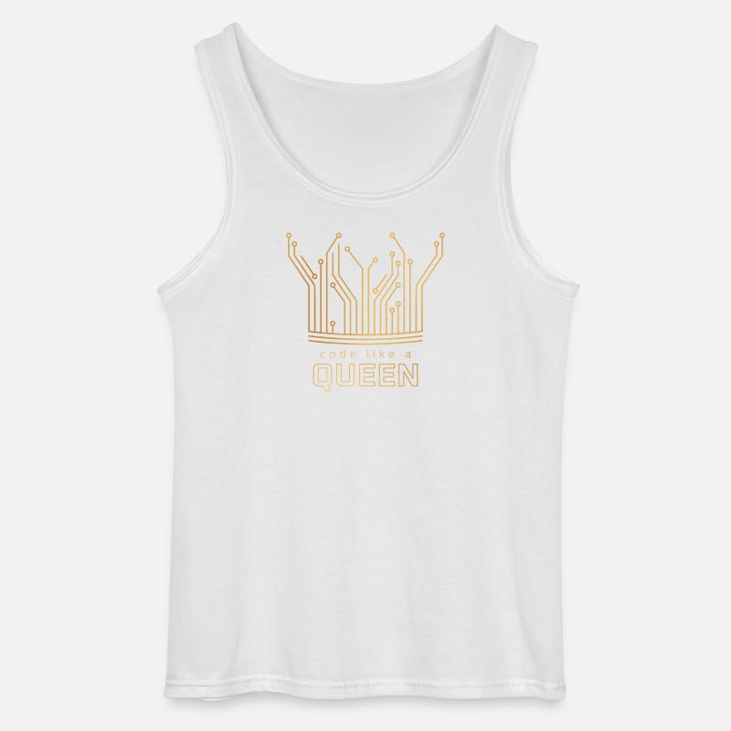 Code Like a Queen - Gildan Männer Tank Top - Weiß