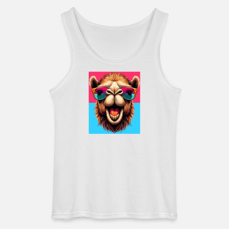 Kamel - Gildan Männer Tank Top - Weiß