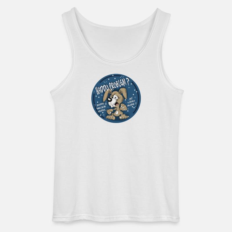 Hasen-Comic Haddu Problem? - Gildan Männer Tank Top - Weiß