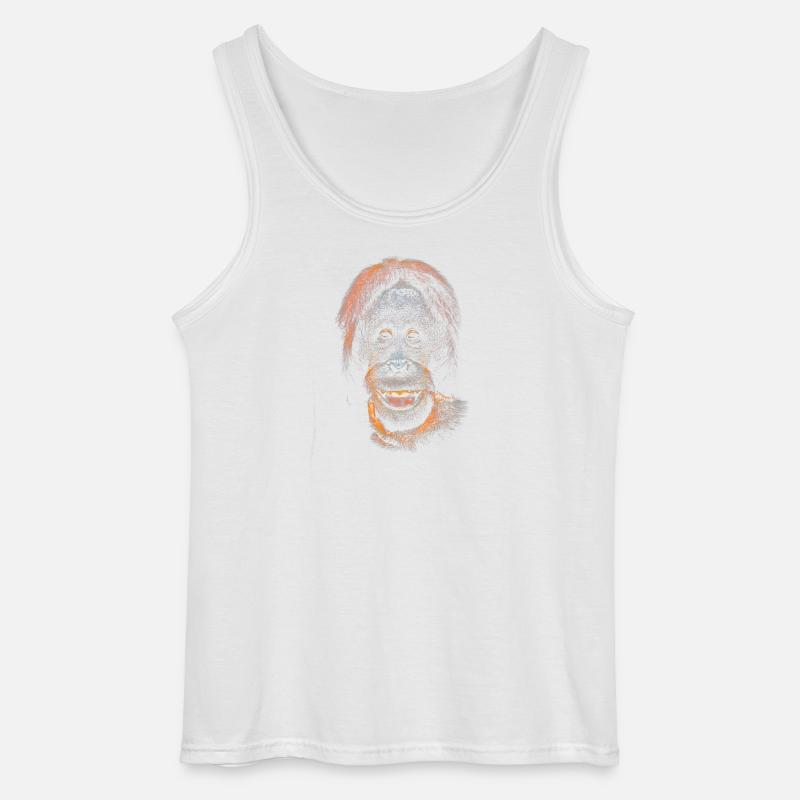 Lustiges Meme mit einem Orangutan - Gildan Männer Tank Top - Weiß