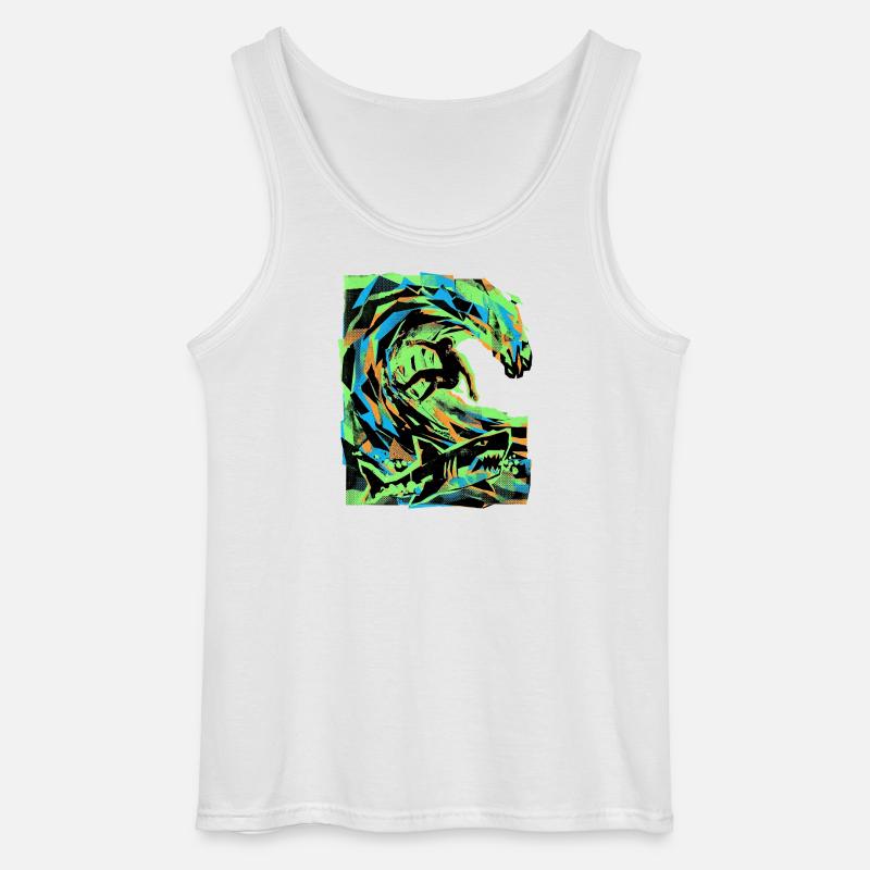 Strand Urlaub Surfer - Gildan Männer Tank Top - Weiß