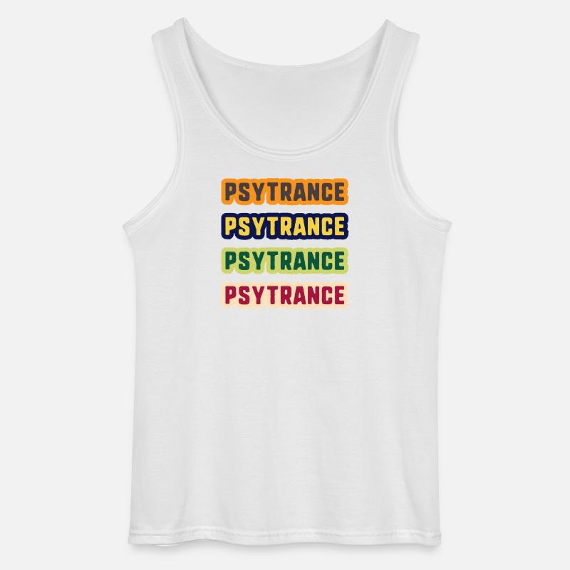 Psytrance-Farbstack - Gildan Männer Tank Top - Weiß