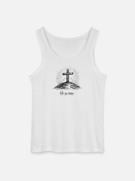 Christian Design - Jesus Cross Easter - Gildan Men’s Tank Top - white