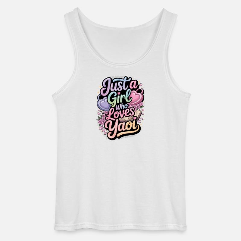 Nur ein Mädchen, das Yaoi liebt. - Gildan Männer Tank Top - Weiß