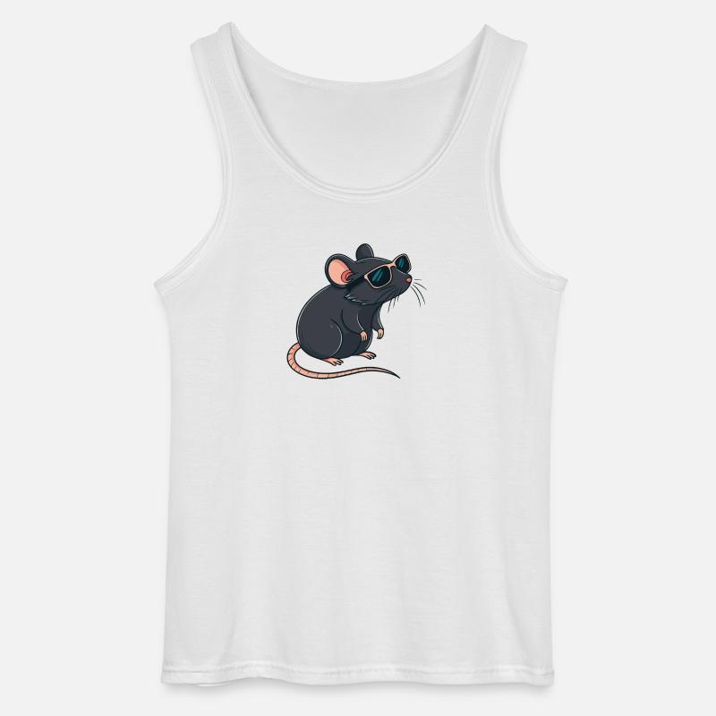 Rat Chic Sonnenbrille - Gildan Männer Tank Top - Weiß
