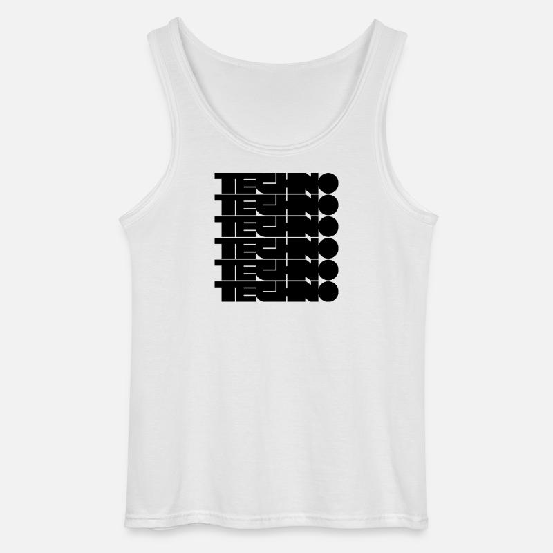 Techno bold logodesign - Gildan tanktop til mænd - hvid