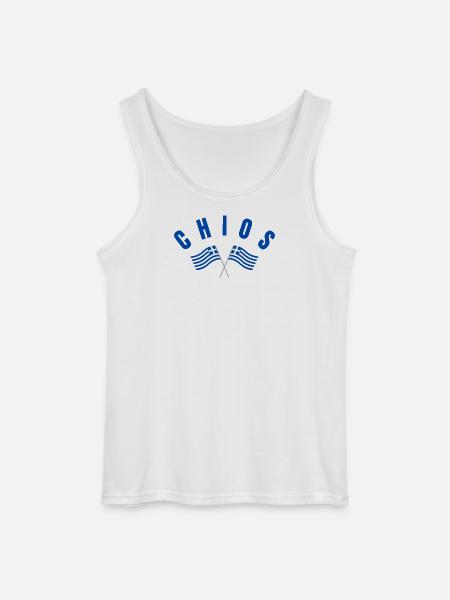 Chios Croisé des drapeaux grecs - Débardeur Gildan Homme - blanc