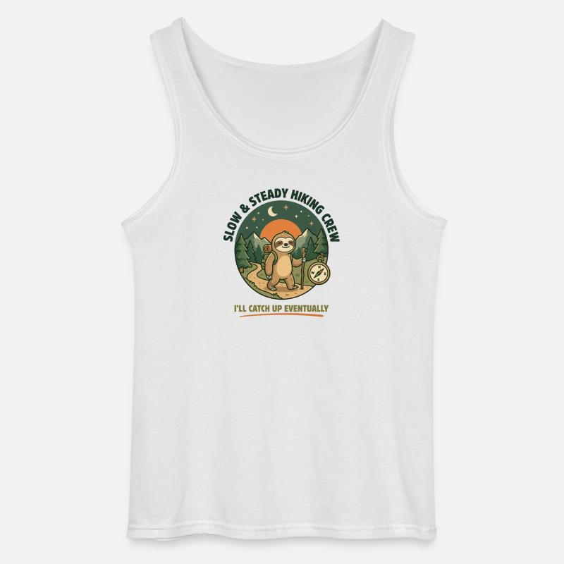 Langsame und stetige Wandergruppe - Gildan Männer Tank Top - Weiß