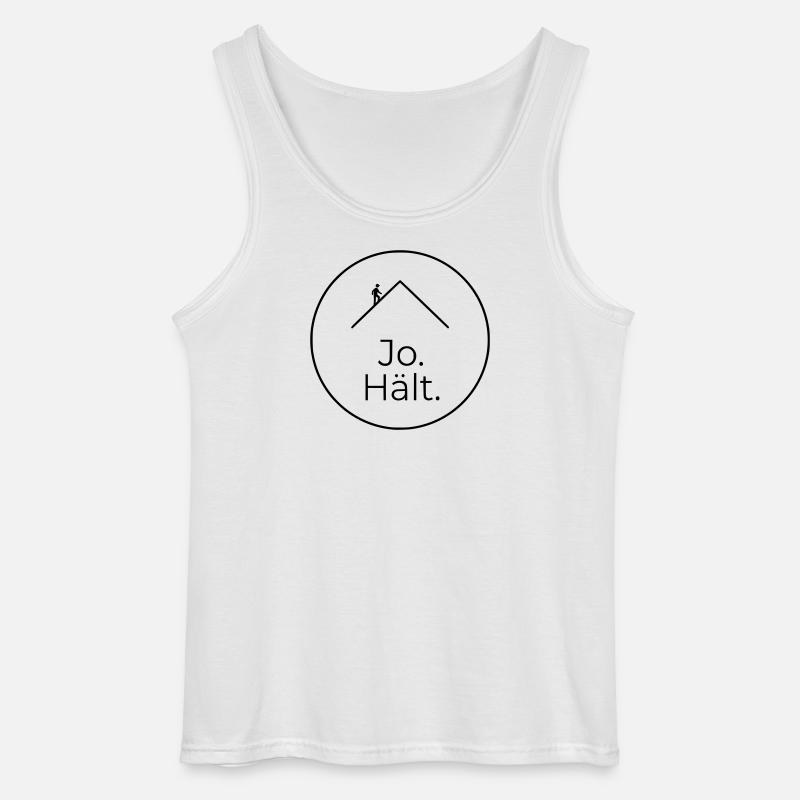 Dachdecker Jo Hält Spruch Badge - Gildan Männer Tank Top - Weiß