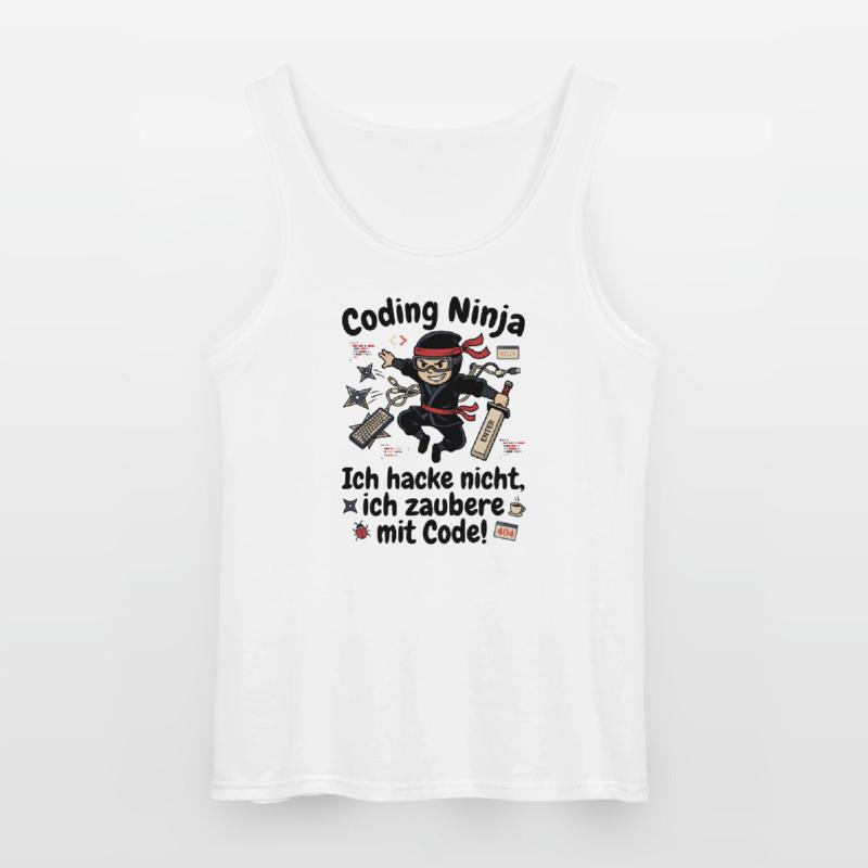 Coder Ninja Programmierer Humor Gildan Männer Tank Top