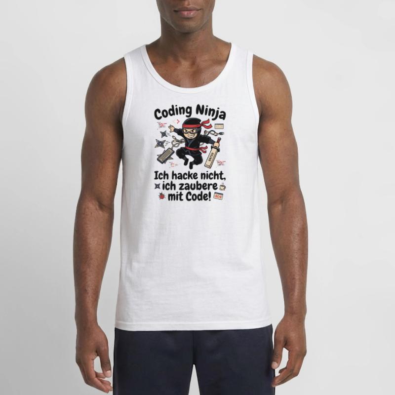 Coder Ninja Programmierer Humor Gildan Männer Tank Top