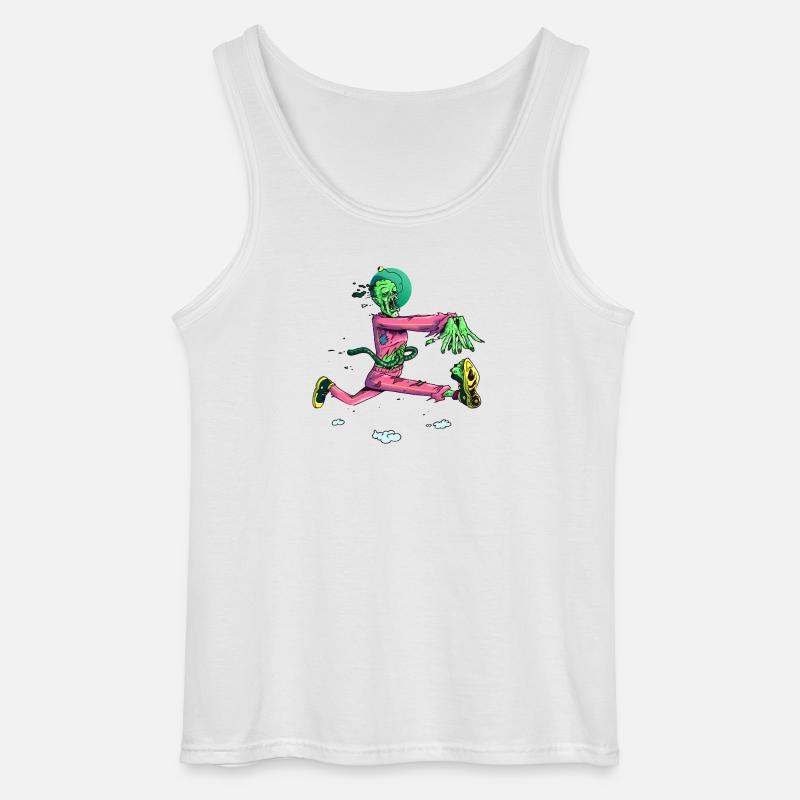 Zombie Runner Neon Pop - Gildan Männer Tank Top - Weiß