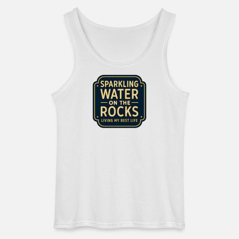 Sparklendes Wasser auf Felsen Neon - Gildan Männer Tank Top - Weiß