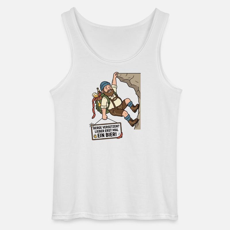 Berge versetzen Bier Humor - Gildan Männer Tank Top - Weiß