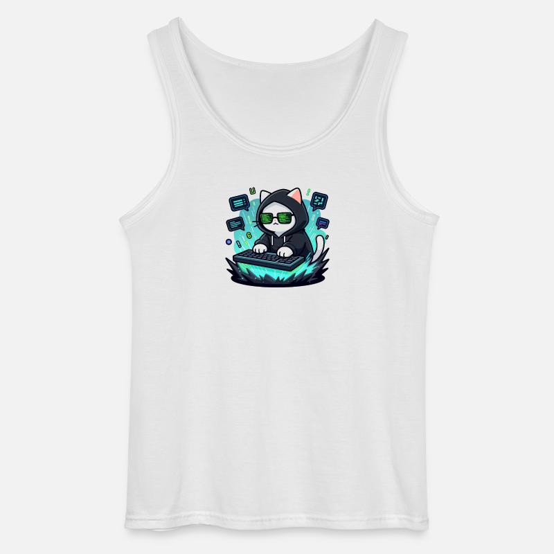 Chat-Hacker - Gildan Männer Tank Top - Weiß