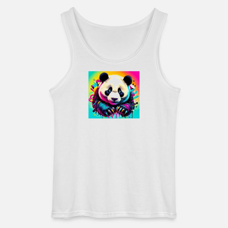 Panda - Gildan Männer Tank Top - Weiß