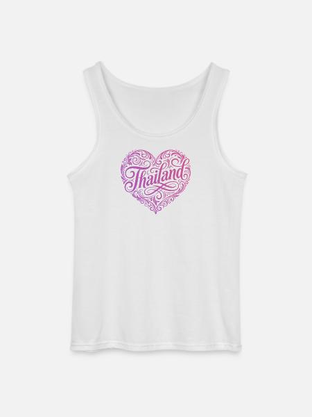 Thailand Heart Holidays - Gildan Men’s Tank Top - white
