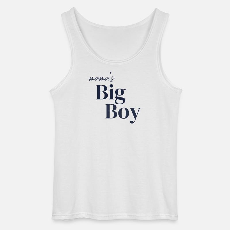 Mama's Big Boy - Gildan Männer Tank Top - Weiß