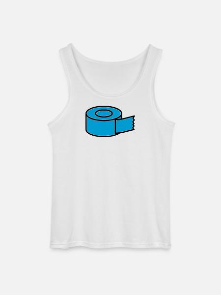 Tape Roll Comic - Gildan Men’s Tank Top - white