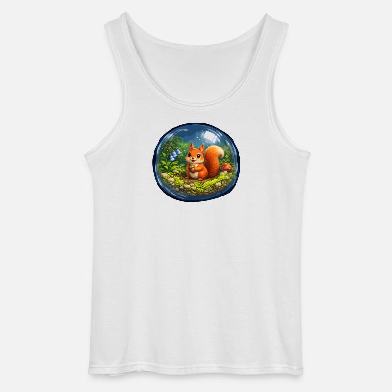 Märchenhörnchen in Glaskugel - Gildan Männer Tank Top - Weiß