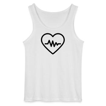 battement de coeur - Débardeur Gildan Homme - blanc - Devant - AI Model Male 185 dark (185cm)