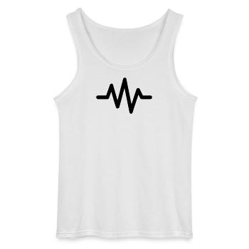 battement de coeur - Débardeur Gildan Homme - blanc - Devant - AI Model Male 185 dark (185cm)