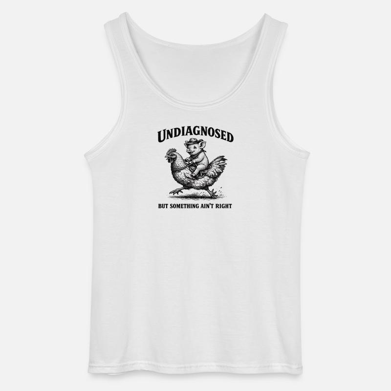 Not diagnosed, but something is wrong - Gildan Men’s Tank Top - white