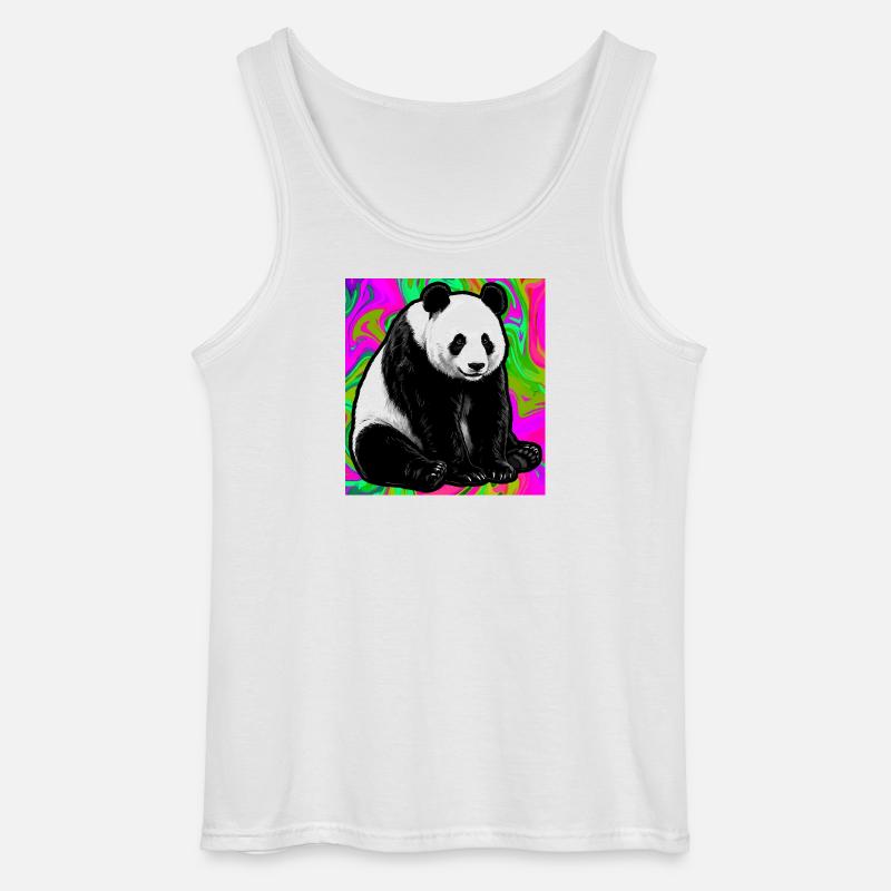 Panda - Gildan Männer Tank Top - Weiß