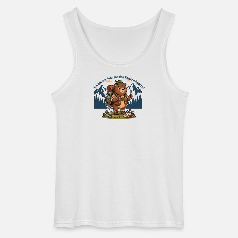 Kaiserschmarrn Wanderbär - Lustiges Wandershirt - Gildan Männer Tank Top - Weiß