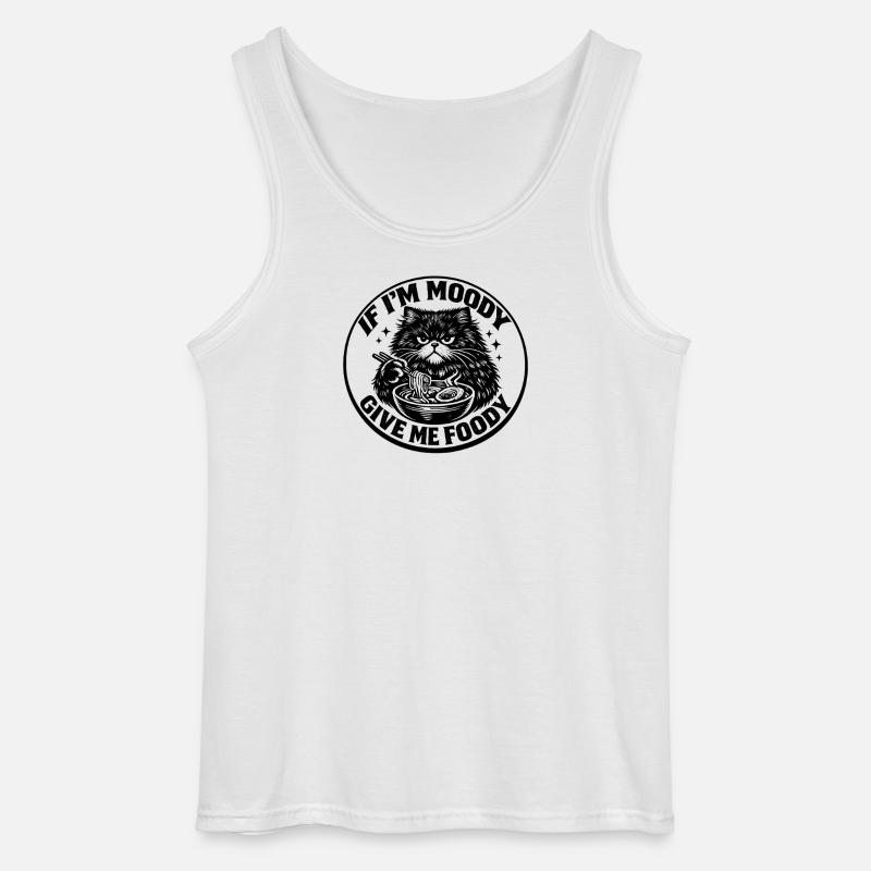 Grummelkat Ramen Bowl Grumpy Katze Launisch - Gildan Men’s Tank Top - white
