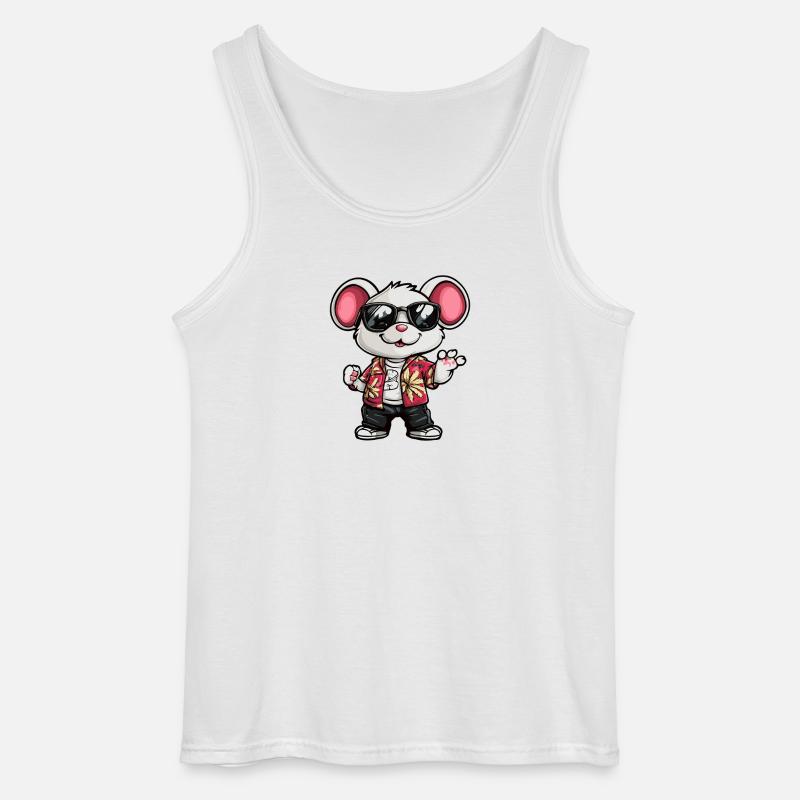 Maus Comic Urlaub - Gildan Männer Tank Top - Weiß