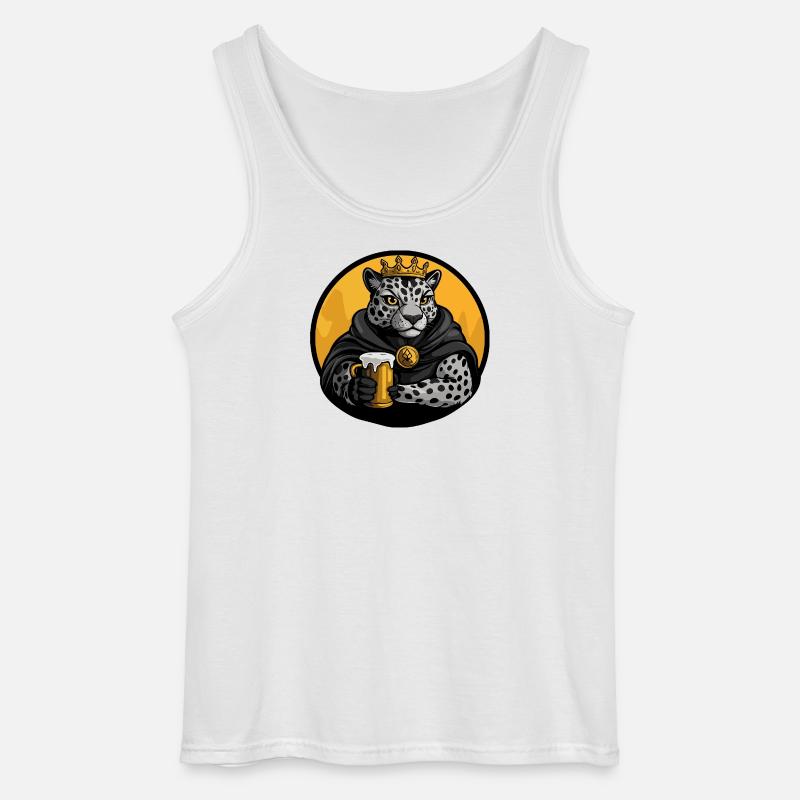 Leopard Bier Lustig - Gildan Männer Tank Top - Weiß