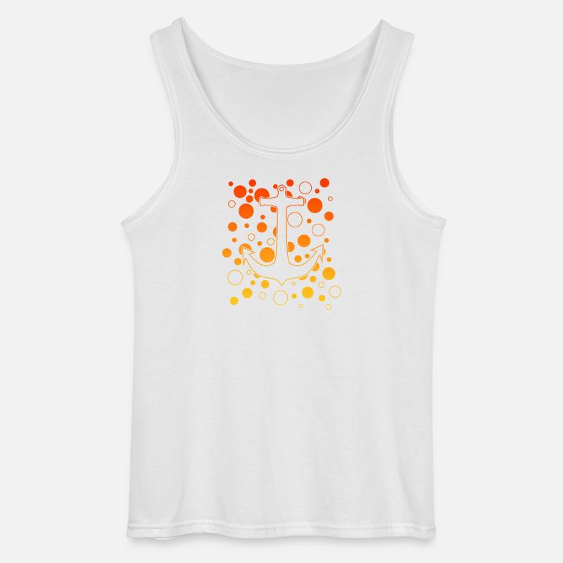 Leuchtender Anker mit Bubbles - Gildan Männer Tank Top - Weiß