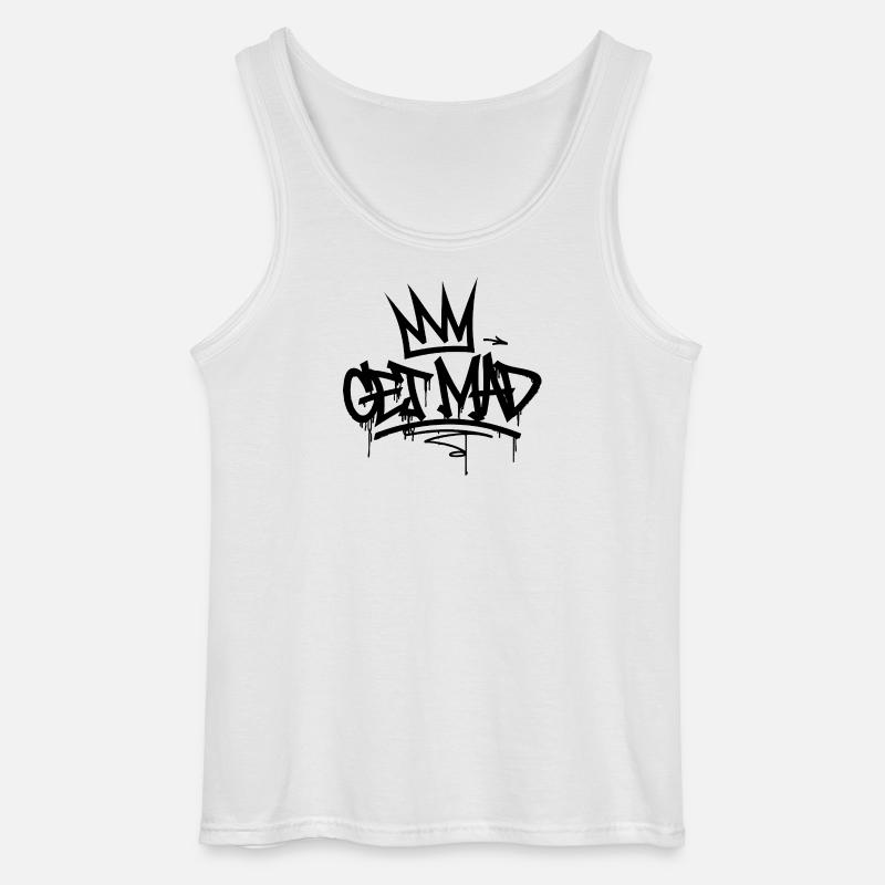 Gamma Crown Graffiti-Logo Werde wütend - Gildan Männer Tank Top - Weiß