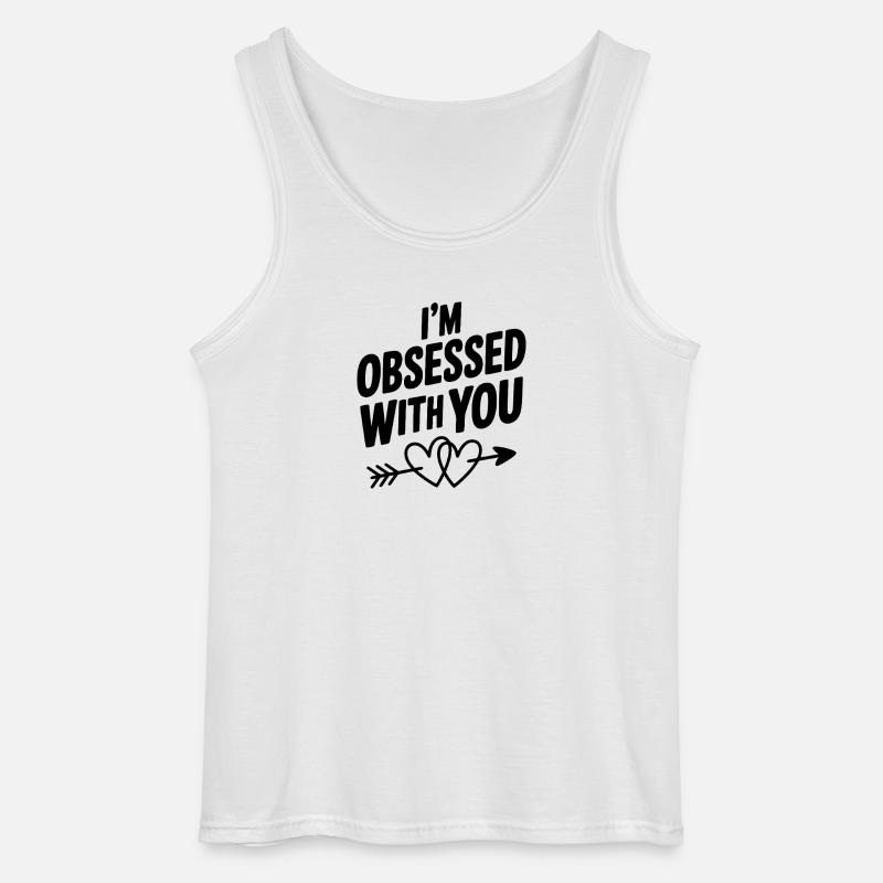 Ich bin besessen von dir - Gildan Männer Tank Top - Weiß