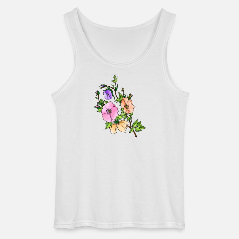 Blumen - Gildan Männer Tank Top - Weiß