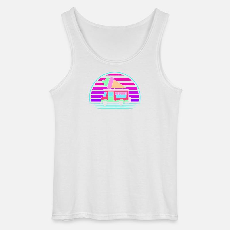 Eiscreme Eiswagen Eis Eisdiele - Gildan Männer Tank Top - Weiß