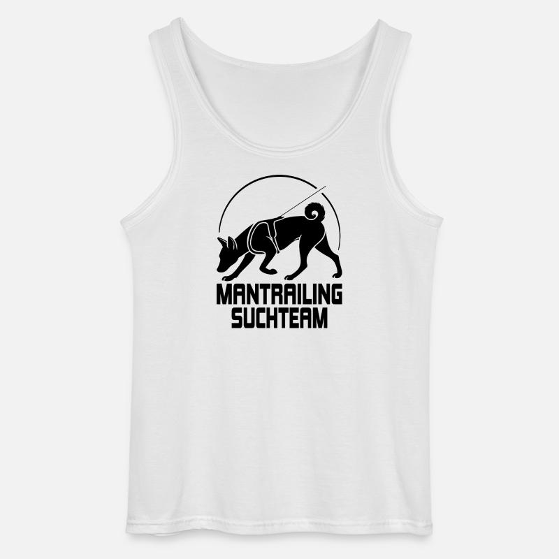 Basenji Mantrailing Suchteam Hunde Wilsigns - Gildan Männer Tank Top - Weiß