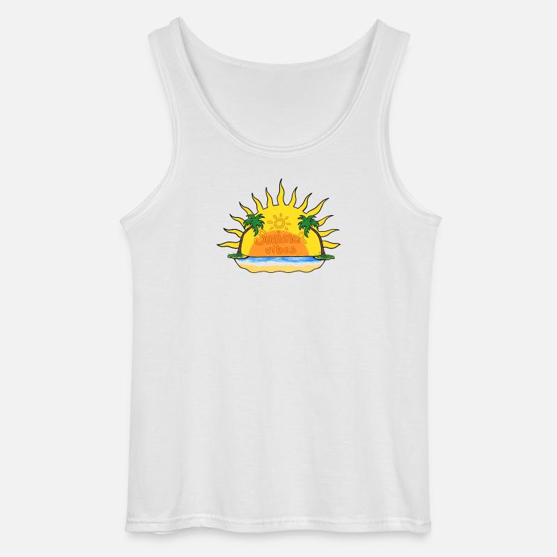 Sommerliche Vibes - Gildan Männer Tank Top - Weiß