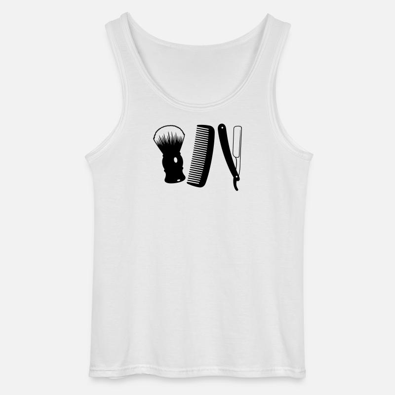 Friseursalon - Gildan Männer Tank Top - Weiß