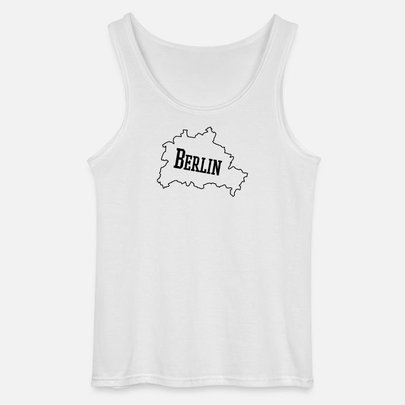 Berlin - Gildan Männer Tank Top - Weiß