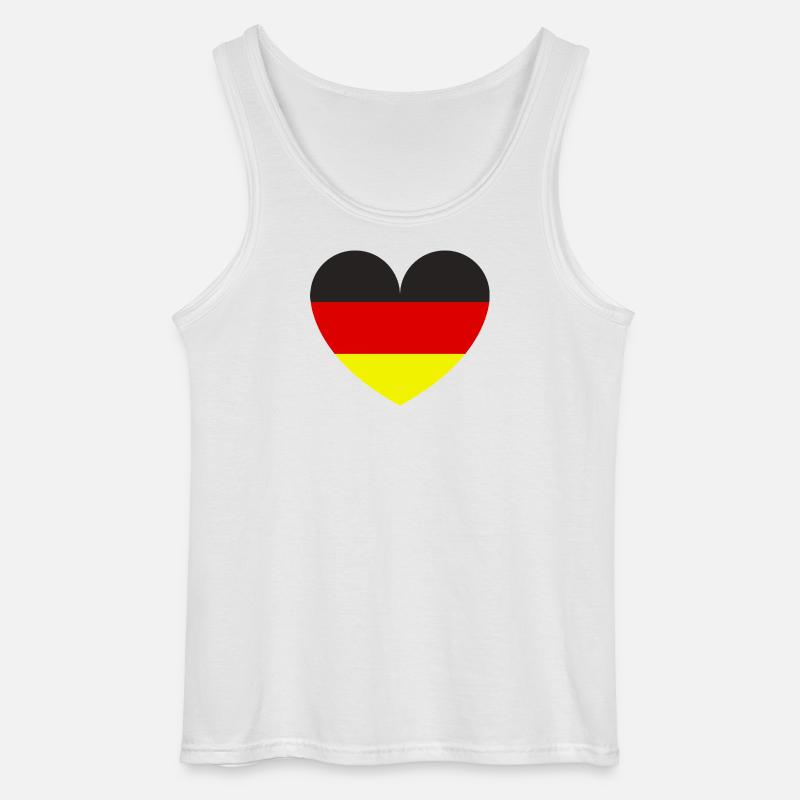 Deutsche Flagge in Herzform - Gildan Männer Tank Top - Weiß