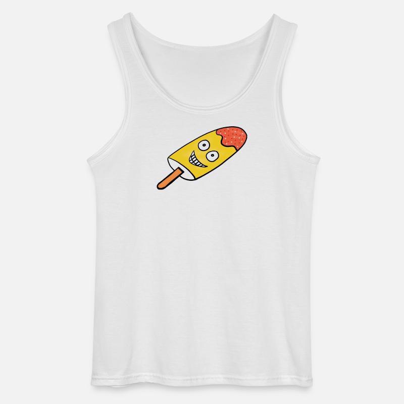 Fröhliches Zitronen-Eis Eiskrem Kinder  - Gildan Männer Tank Top - Weiß